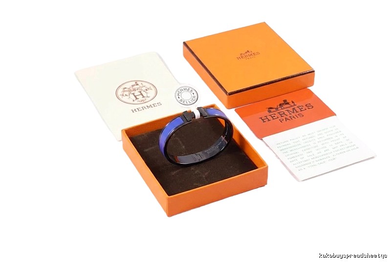Hermes Sellerie series blue bracelet