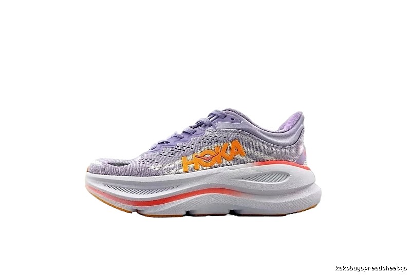 HOKA Clifton 8 Trendy Grey Purple Athletic Shoes
