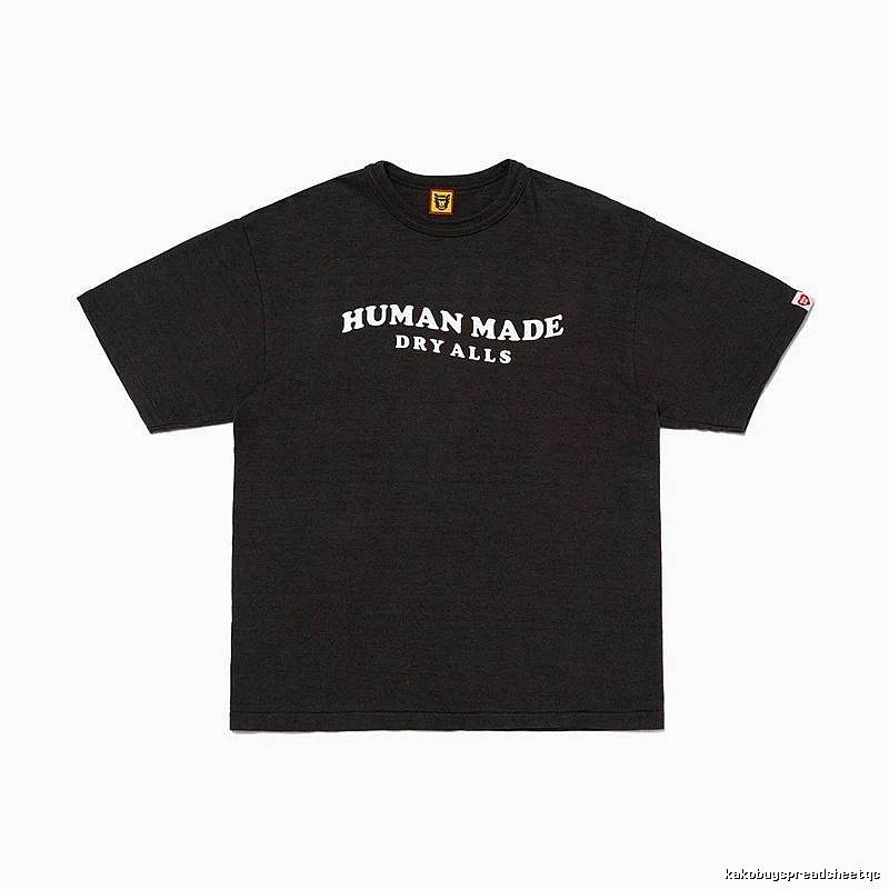 HUMAN MADE DRYALLS Vintage Style Black T-shirt