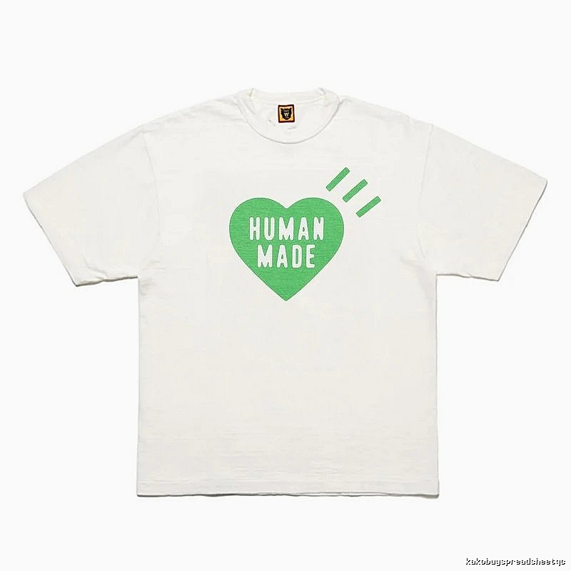 Human Made Logo Detail Heart logo T-shirt Black Green Human with Relaxed Feel