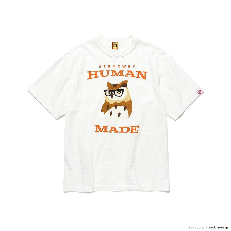 HUMAN MADE Owl Print Vintage White T-Shirt