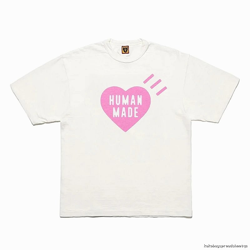 Human Made Patterned Heart logo T-shirt Black Green Human with Polished Detail