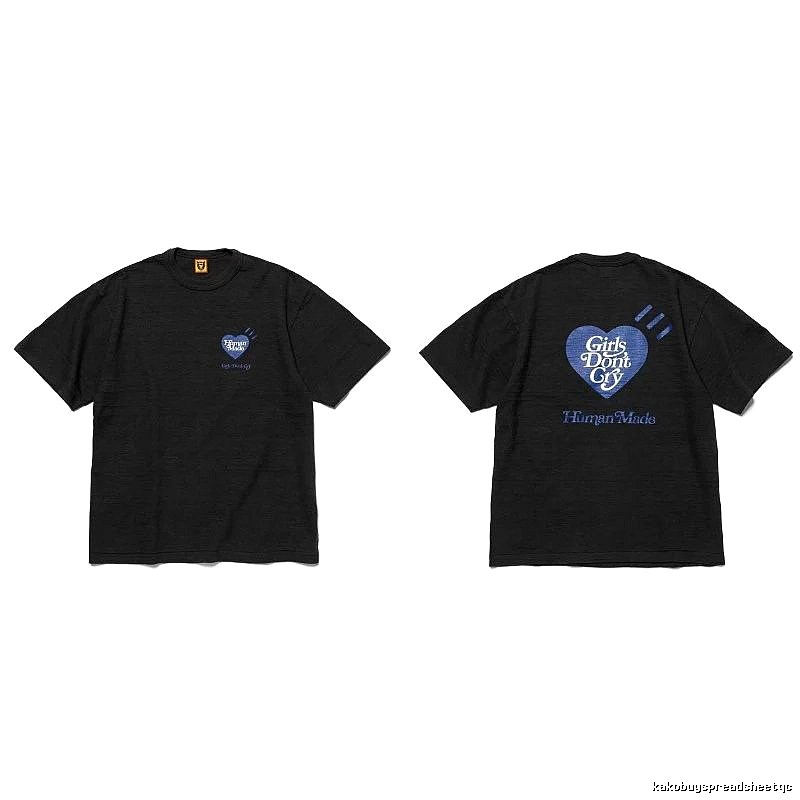 Human Made Sport Heart logo T-shirt Black Green Human for Collection Drops