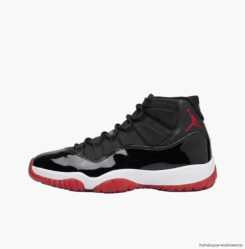 Jordan 11 High-Top Black and Red Athletic Shoes