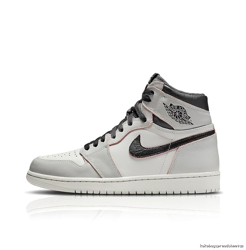 Jordan AJ1 High - Top Retro Gray - White Shoes