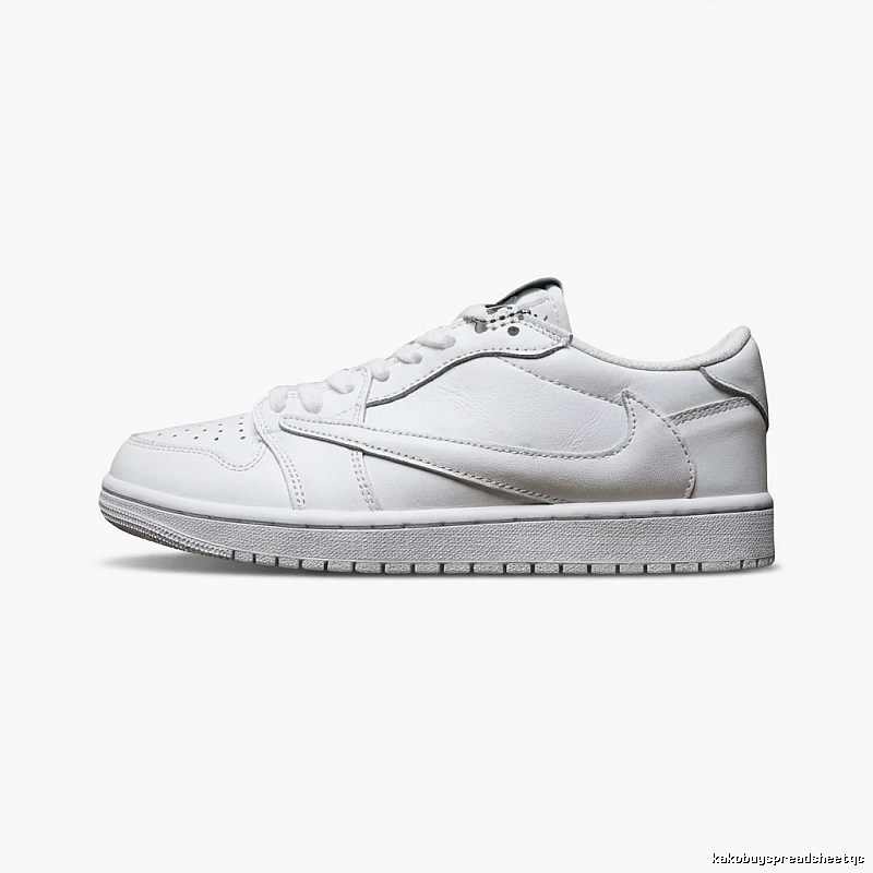 Jordan AJ1 simple white canvas shoes