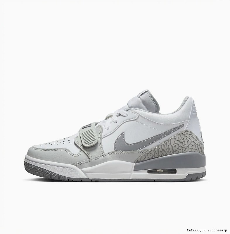 Jordan retro-style gray and white sports shoes