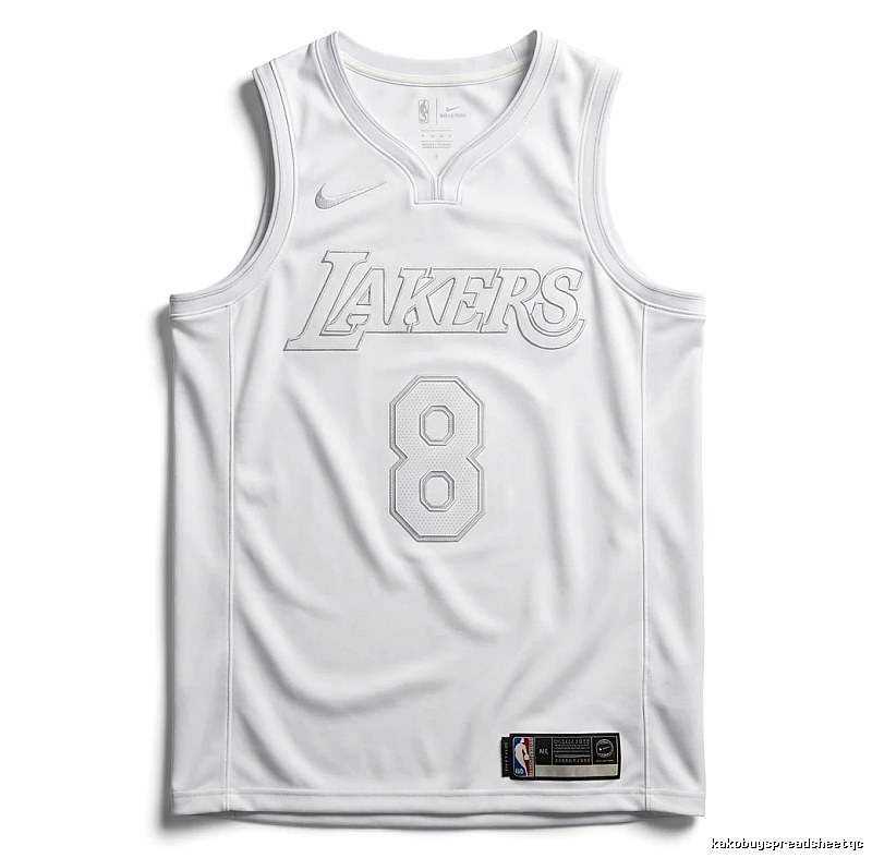 Kobe Lakers retro-style white tank top
