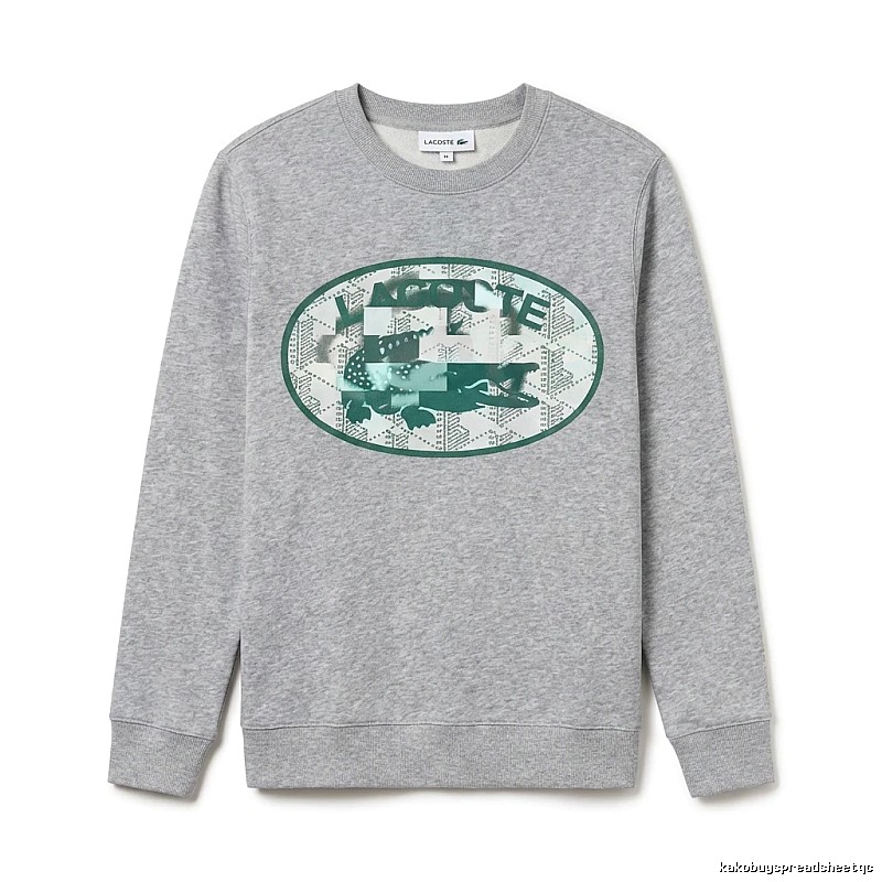 Lacoste retro-style grey sweatshirt