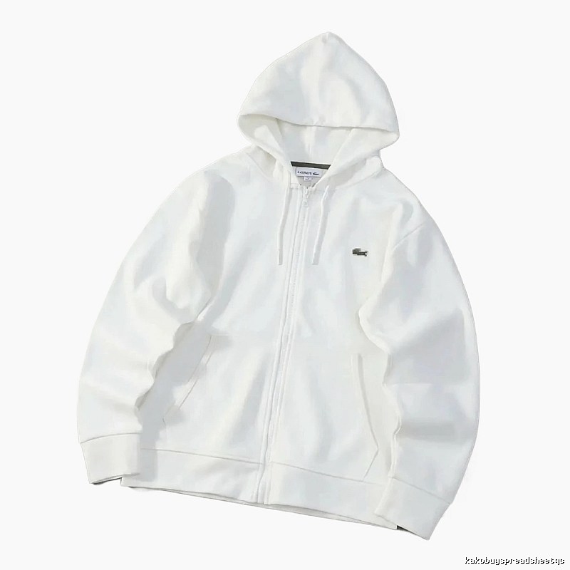 Lacoste simple-style white hoodie