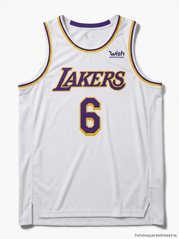 LBJ Lakers No. 6 white jersey