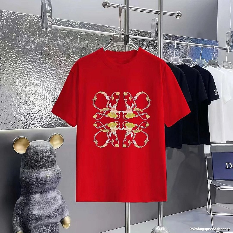 LOEWE Vintage Floral Print Red T-shirt