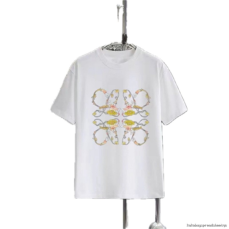 LOEWE Wisteria Flower Print Casual White T-Shirt