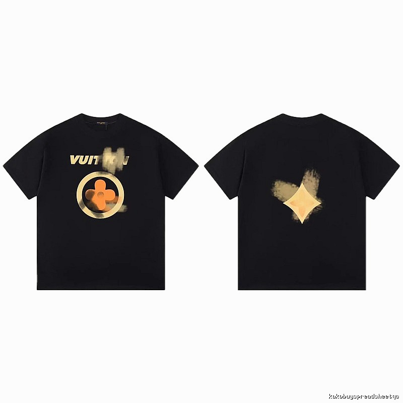 Louis Vuitton Blurred Monogram Trendy Black T-shirt