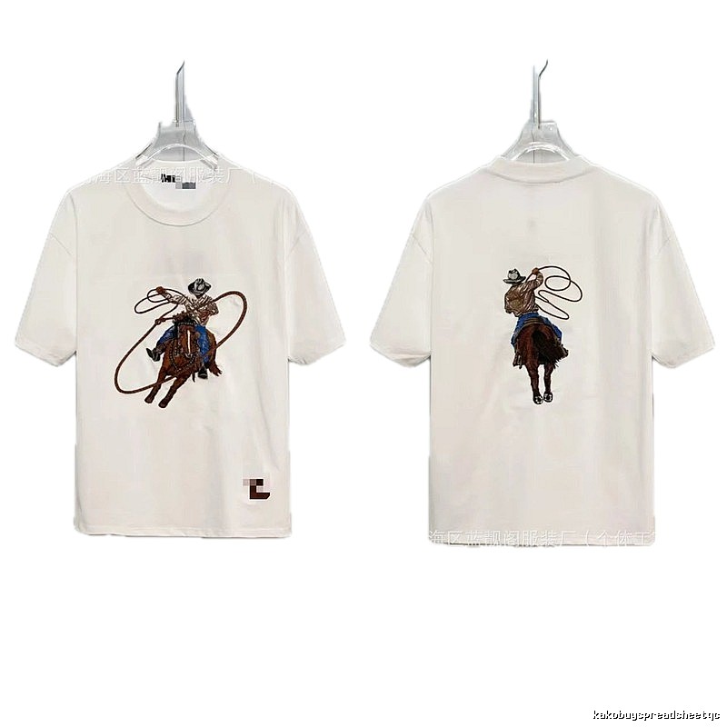Louis Vuitton Denim Collection Vintage Style White T-Shirt