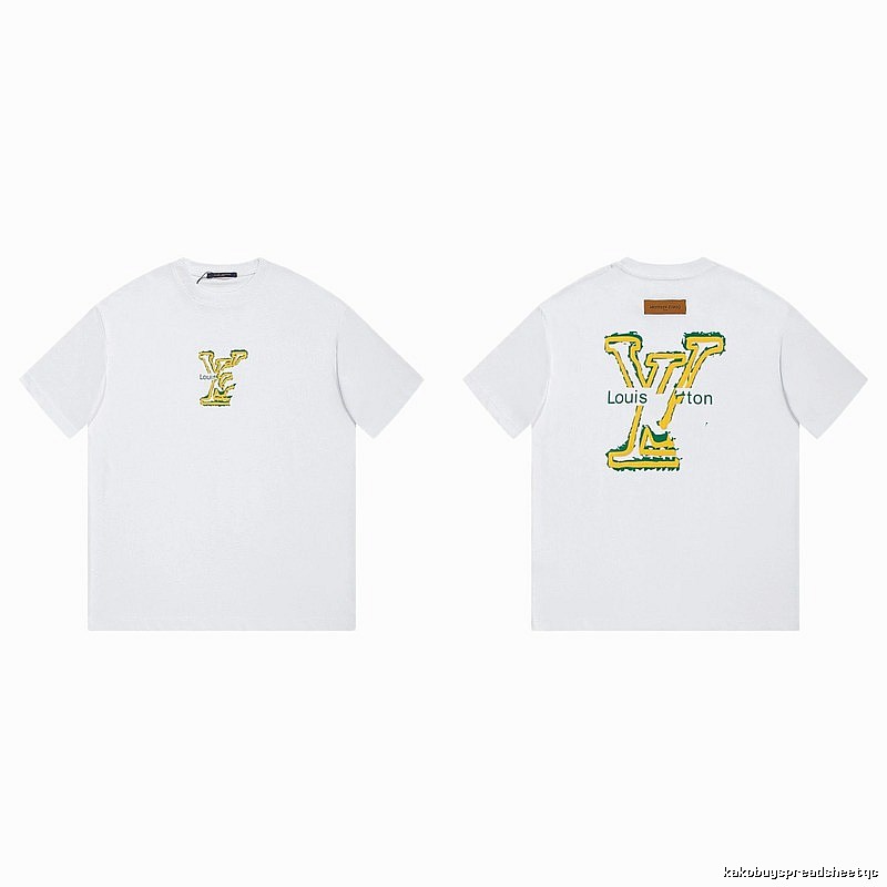 Louis Vuitton Graffiti Print Trendy Style White T-shirt