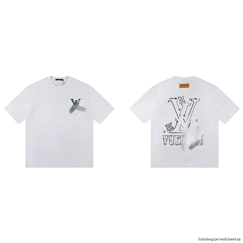 Louis Vuitton LV Printed Trendy Style White T-Shirt