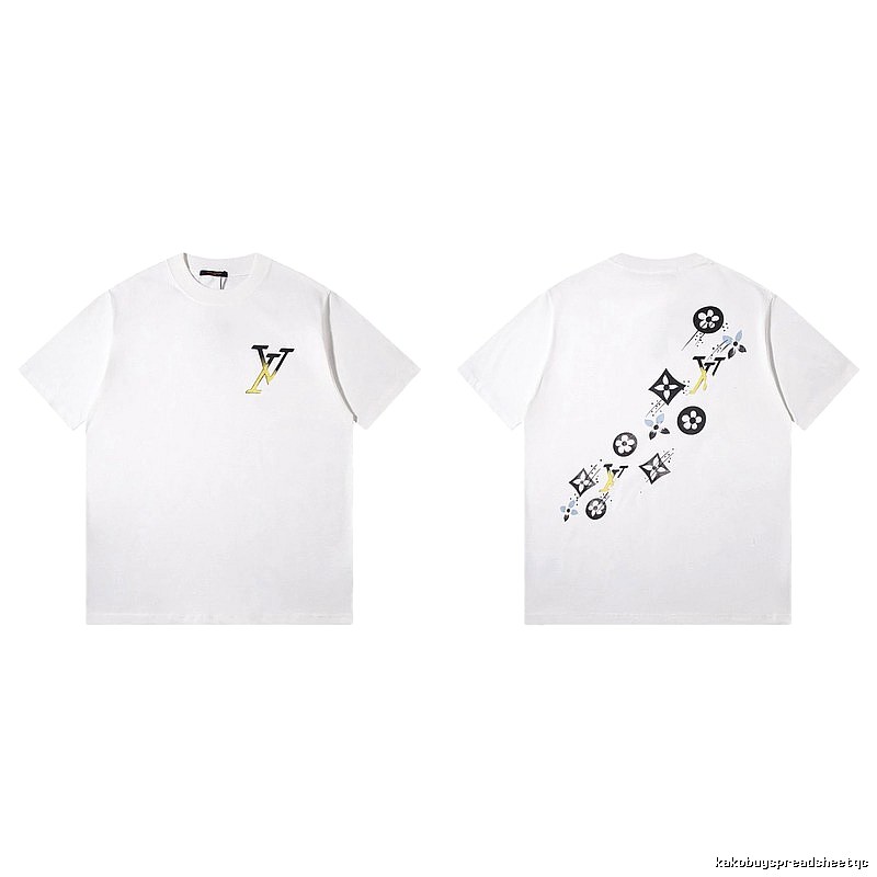 Louis Vuitton Monogram Trendy Style White T-Shirt