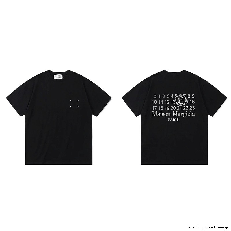 Maison Margiela black T-shirt with digital printing