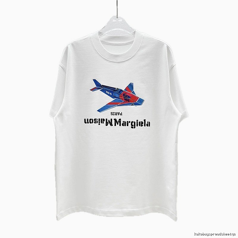 Maison Margiela MM6 Fighter Jet Print White T-Shirt