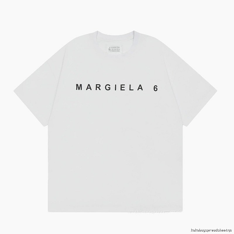 Maison Margiela MM6 Minimalist Style White Short Sleeve T-shirt