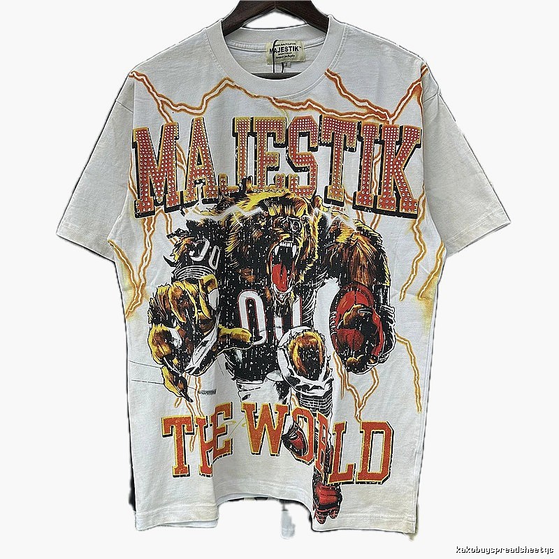 MAJESTIK Grizzly American Vintage White T-Shirt