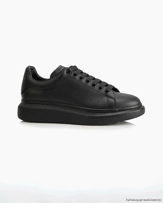 McQueen Thick-soled Casual Style Black Shoes