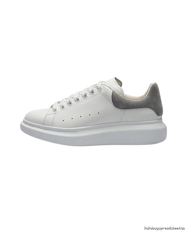 McQueen thick-soled casual white and gray shoes