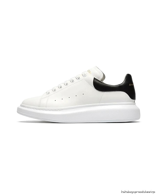 McQueen thick-soled fashionable white sneakers
