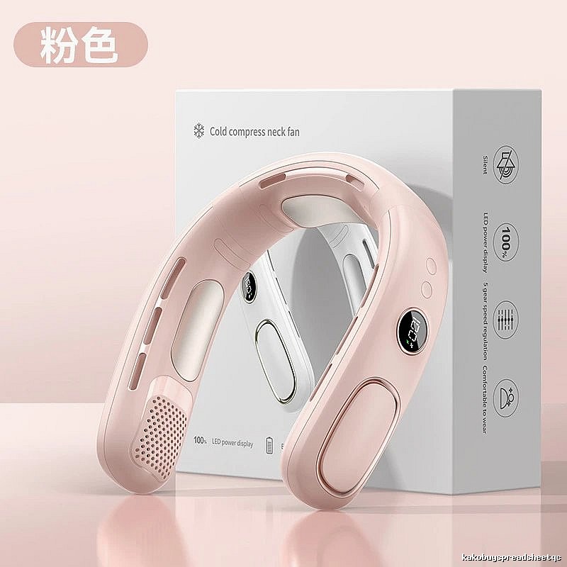 Misting Wearable Neck Fan For Neck Cooling Pink Cooling Version