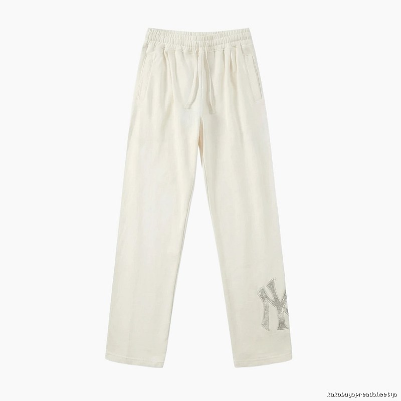 MLB casual style white long trousers