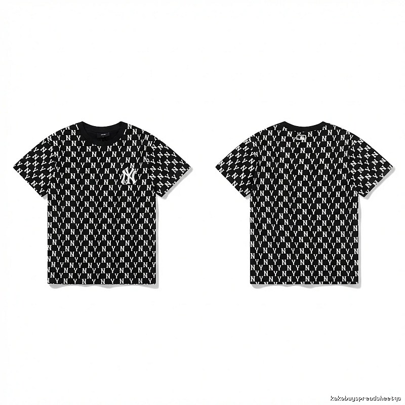 MLB full - print style black and white T - shirt