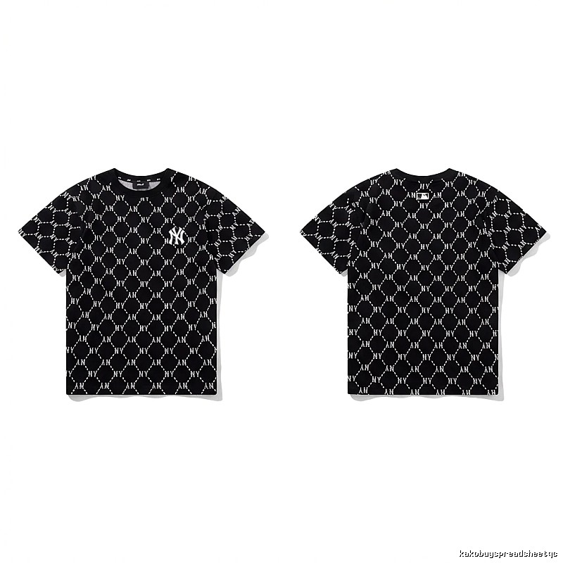 MLB full - print style black T - shirt