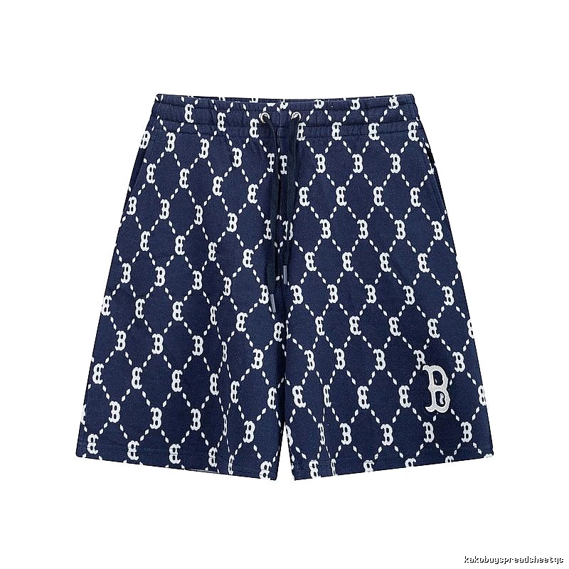 MLB full-print style navy blue shorts