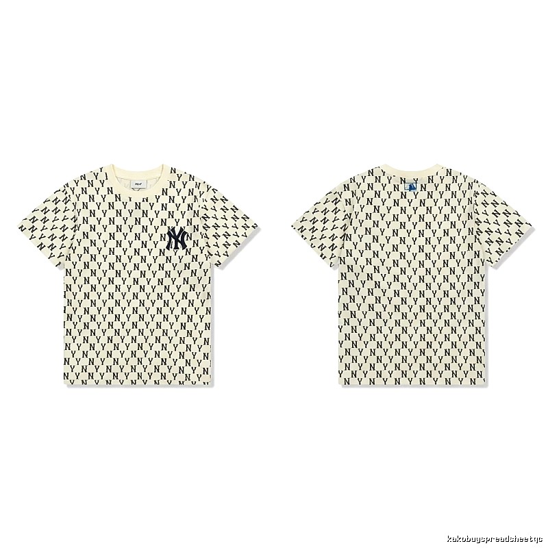 MLB full-print trendy style white T-shirt