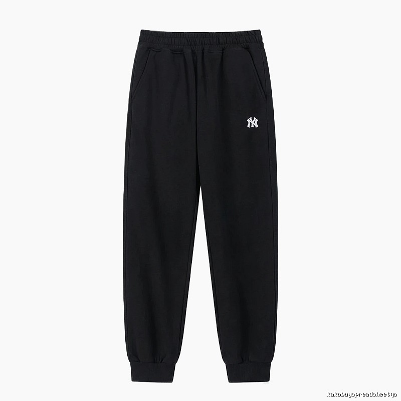 MLB large logo casual style black pants