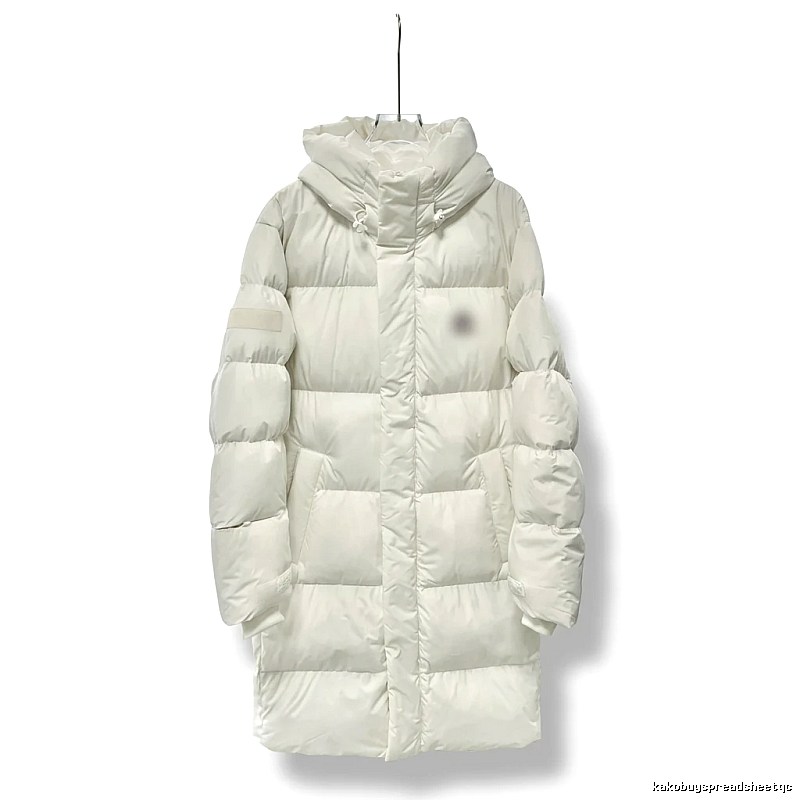 MLB long simple style off-white down jacket