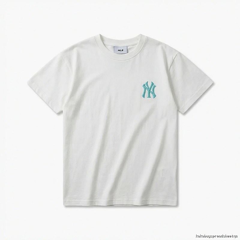 MLB NY Series Simple Style White T-shirt