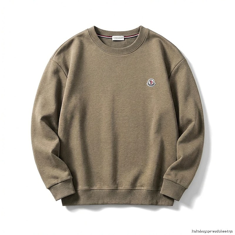 Moncler Crewneck Simple Style Sweatshirt (Khaki)