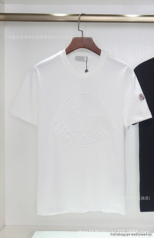 Moncler Embossed Casual White T-Shirt