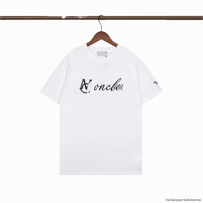 Moncler Letter Print Casual White T-Shirt
