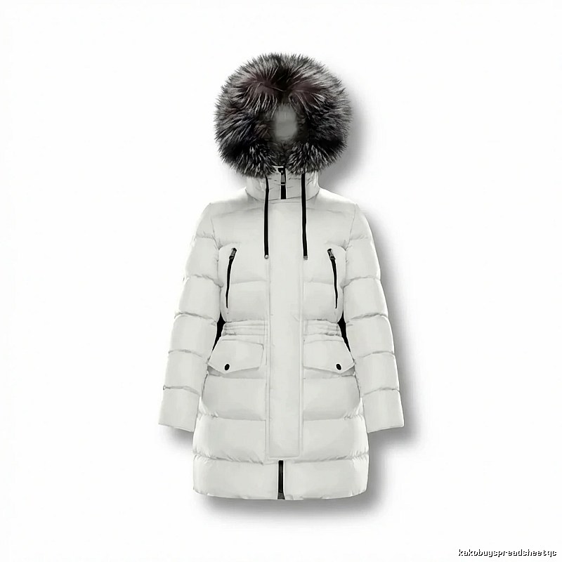 Moncler long fashion white down jacket