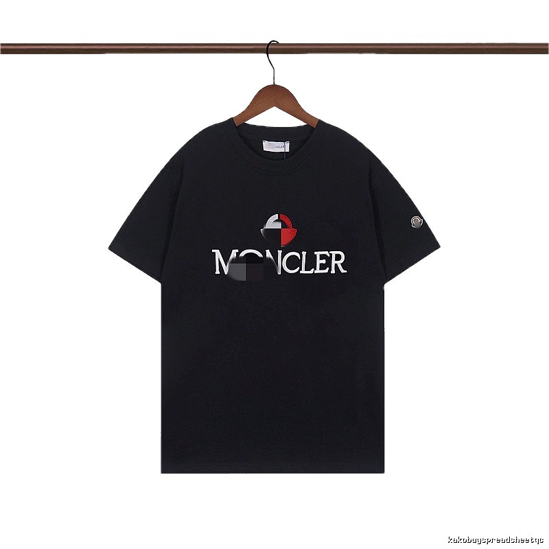 Moncler Printed Casual Black Short-sleeve T-shirt