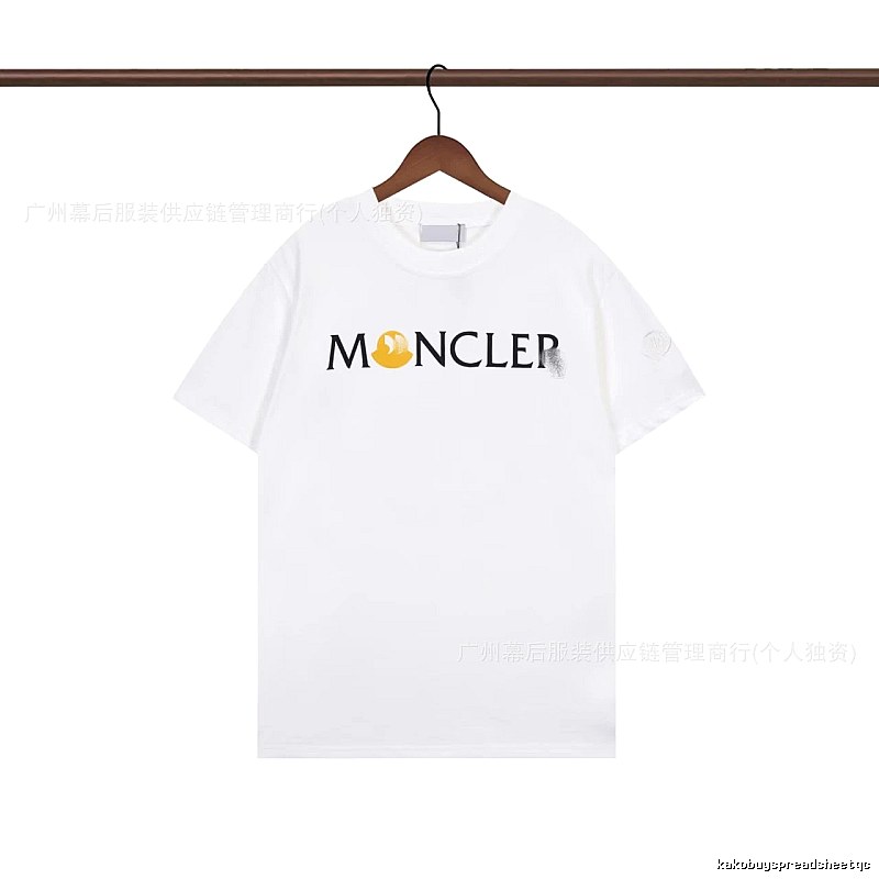 Moncler Printed Casual White Short-sleeve T-shirt