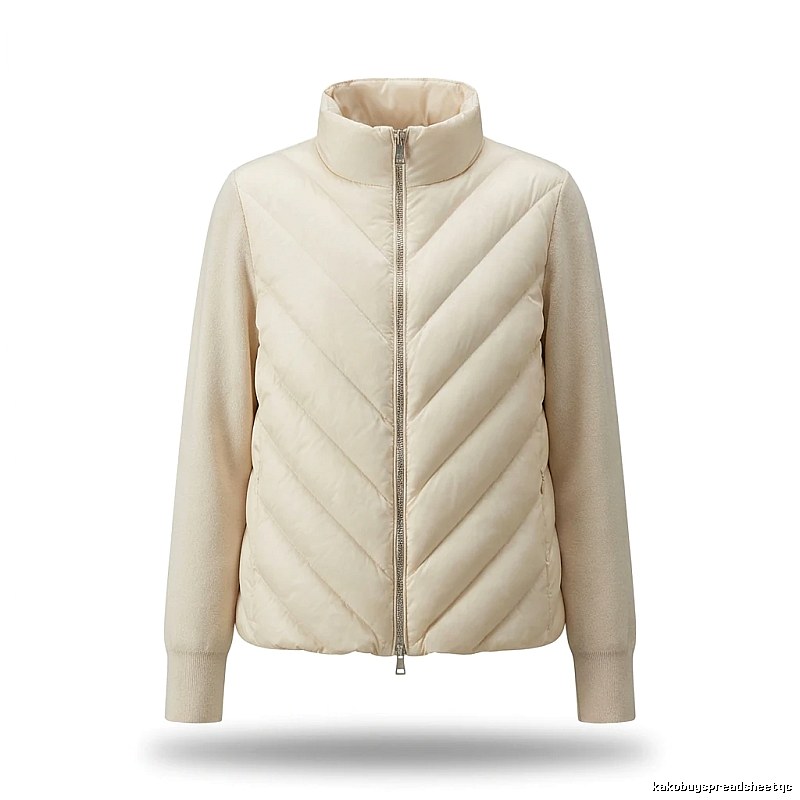 Moncler Quilted Fashion Style Beige Coat