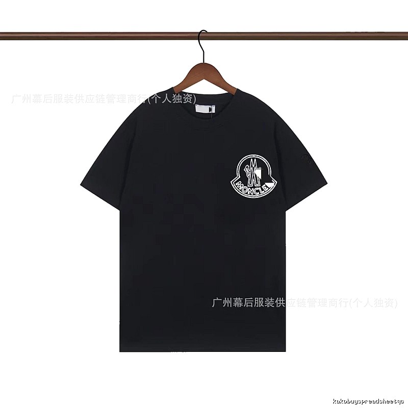 Moncler Trendy Printed Black T-Shirt