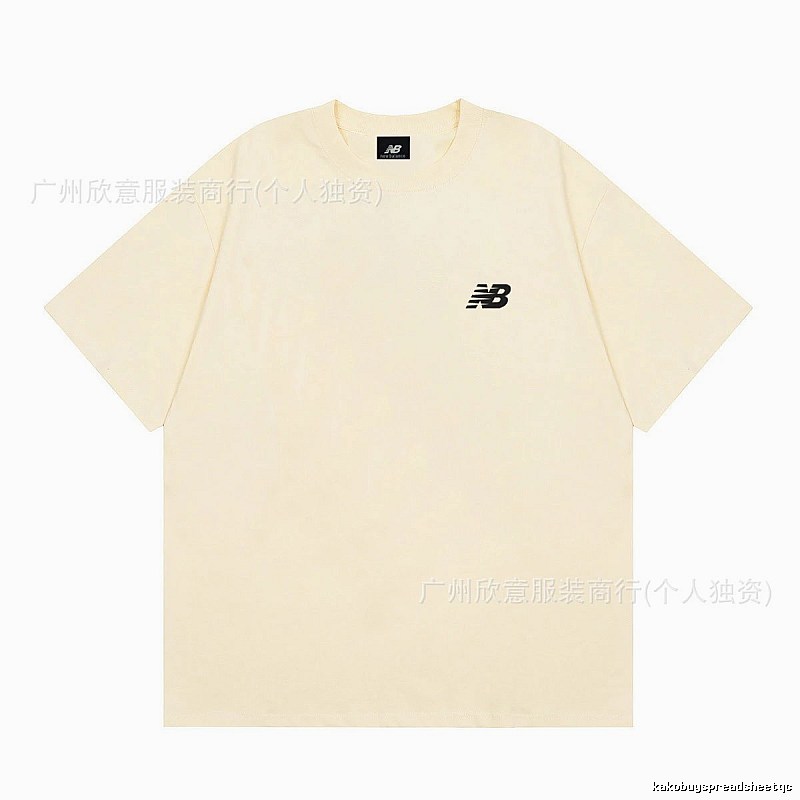 New Balance Casual Minimalist Beige Short-sleeve T-shirt
