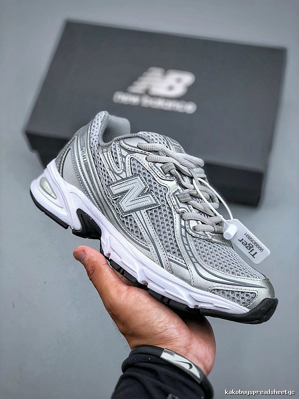 New Balance Silver Running Shoes with Wide Cushioned Base