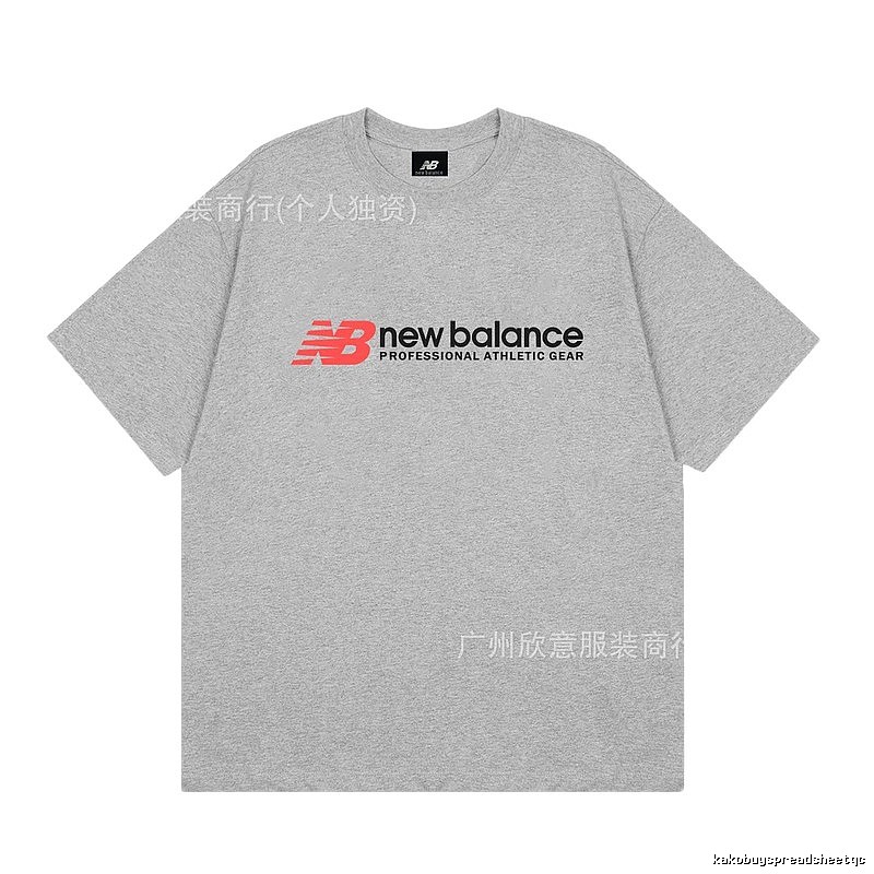 New Balance Sports Casual Style Grey Short-sleeve T-shirt