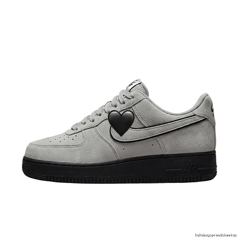 Nike Air Force 1 with heart pattern (white color)